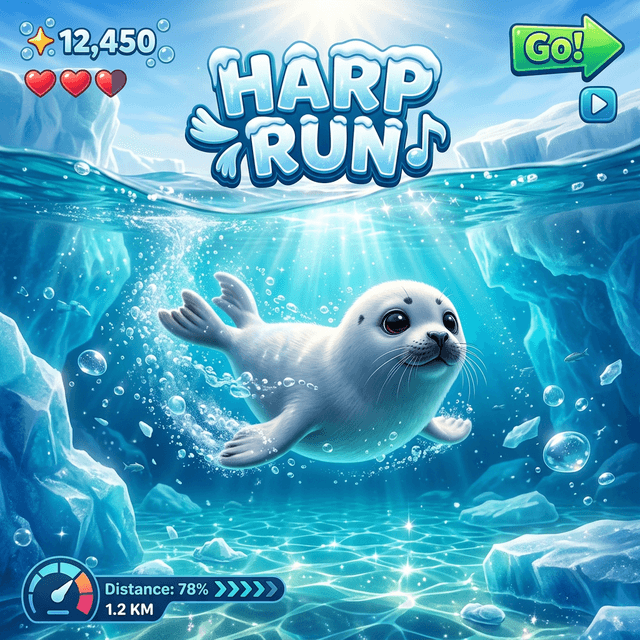 Harp Run Game Background